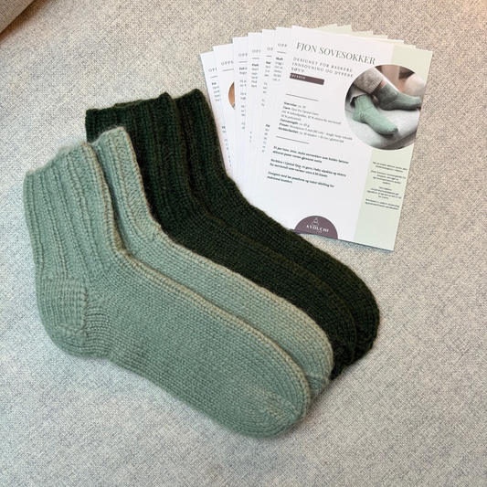 Sovesokker Strikkeoppskrift