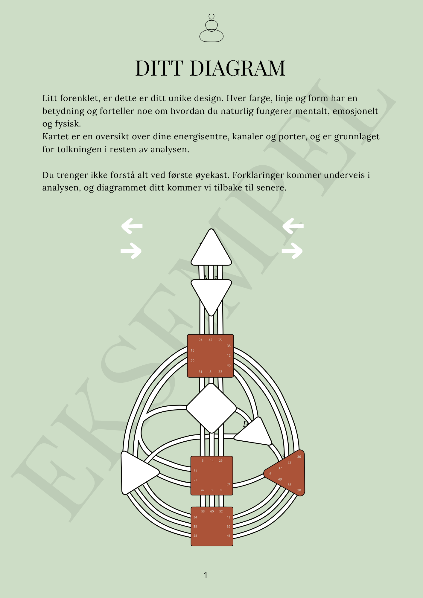 Skriftlig personlig Human Design analyse