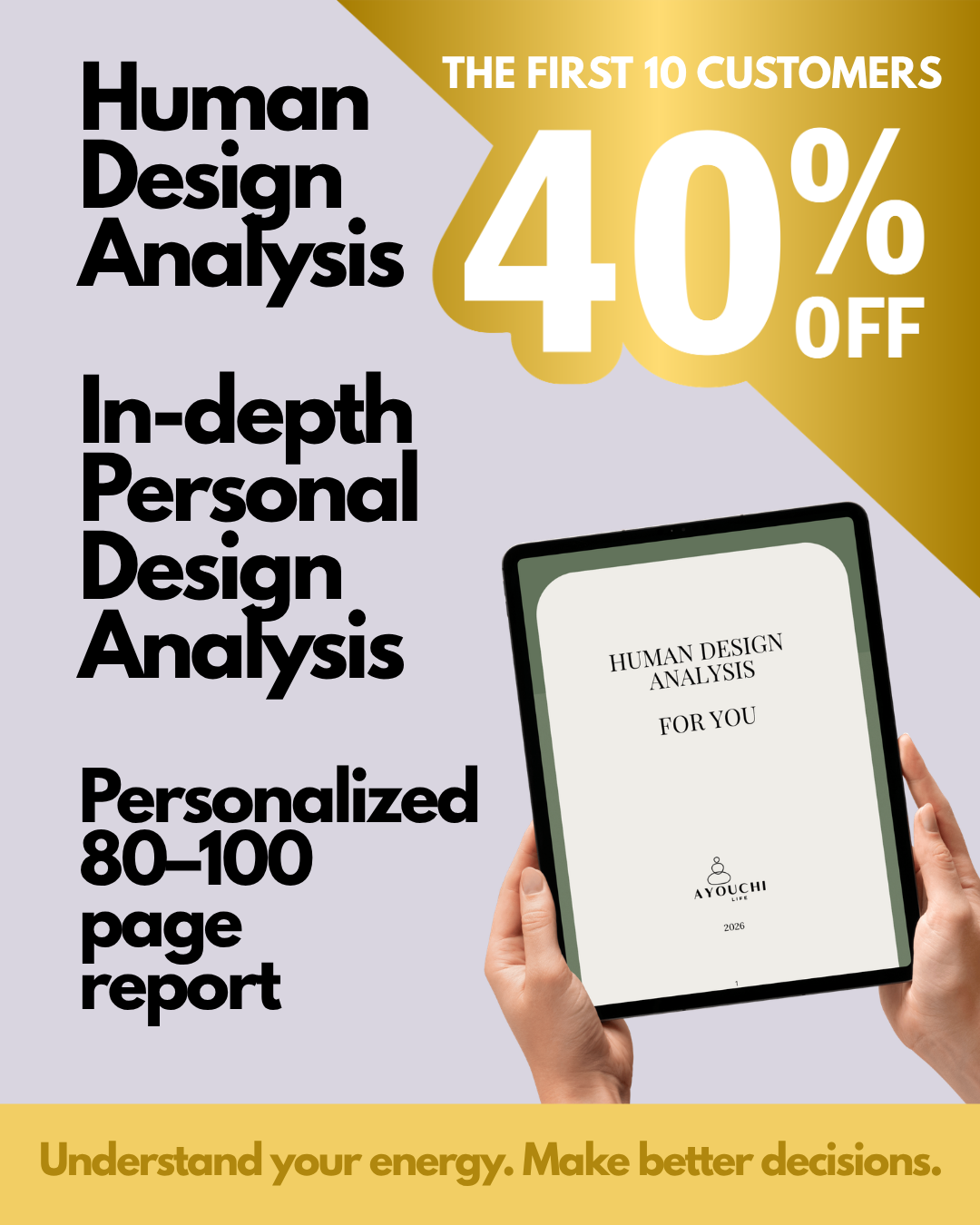 Personalized Human Design Analysis (80–100 Page Report)