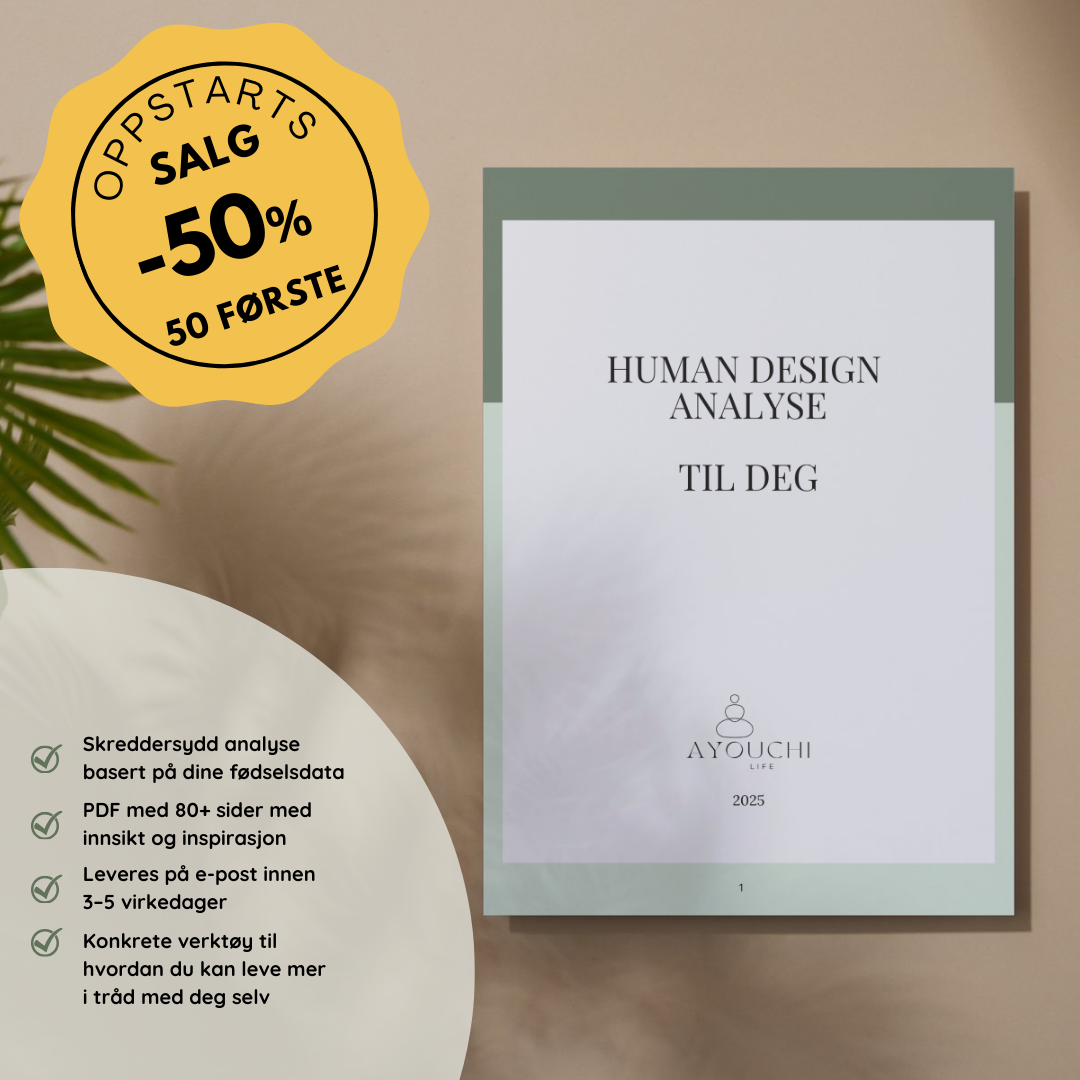Skriftlig personlig Human Design analyse